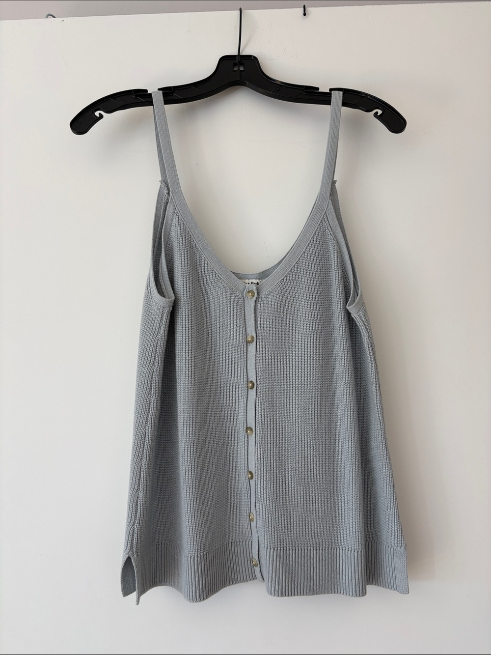 Abercrombie & Fitch Light Gray Button-Front Knit Cami
